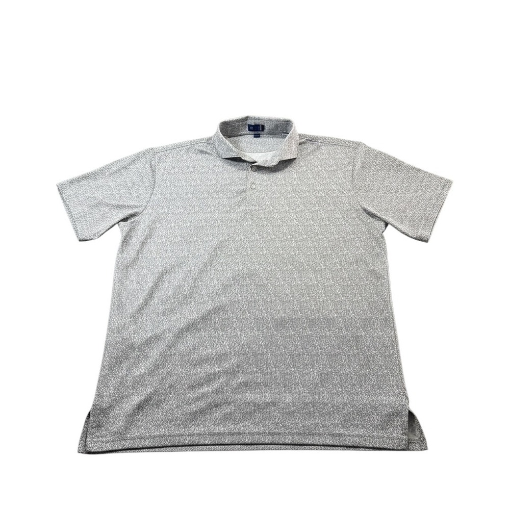 Stitch Golf Polo Shirt Mens XL Gray Floral Print Performance Stretch - Picture 2 of 10